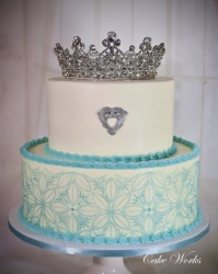 Dotted Stencil with a crown Topper