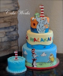 Dr Seuss 1st Birthday Cake