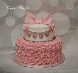 Pretty in Pink Rosettes Baby Shower
