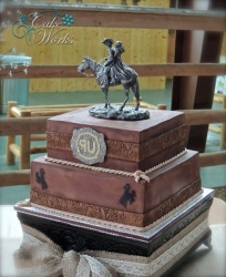 Western Theme Groom's Cake in Chocolate