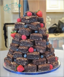 Brownie Tower with Fruit