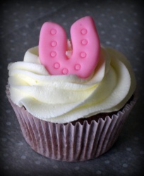 Pink Horseshoe Cupcakes