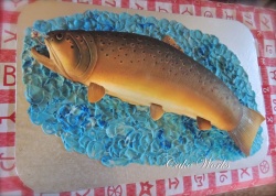 Brown Trout Grooms Cake