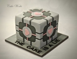 Portal Cube - The Cake Is A Lie