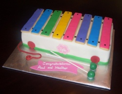 Xylophone Baby Shower Cake