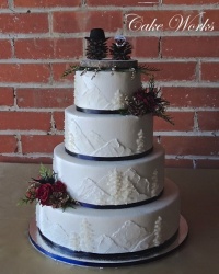 Mountain Theme with Pinecone Topper