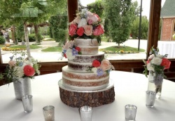 Almost Naked Cake with Fresh Flowers